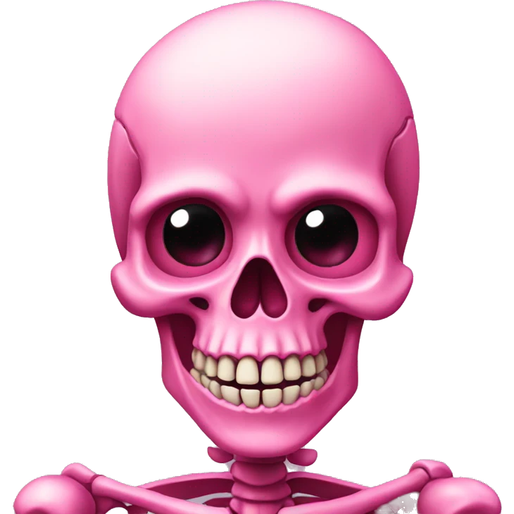 Pink skeleton emoji