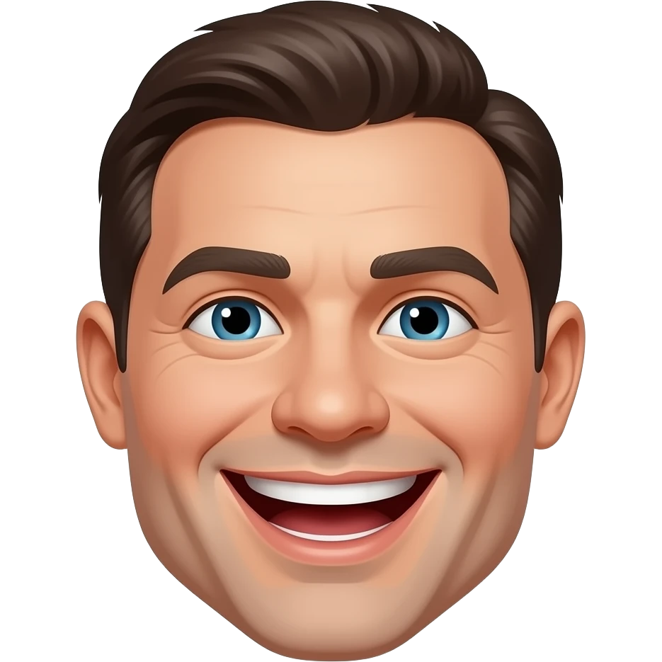 take that same caricature and create a emoji of this caricature laughing emoji