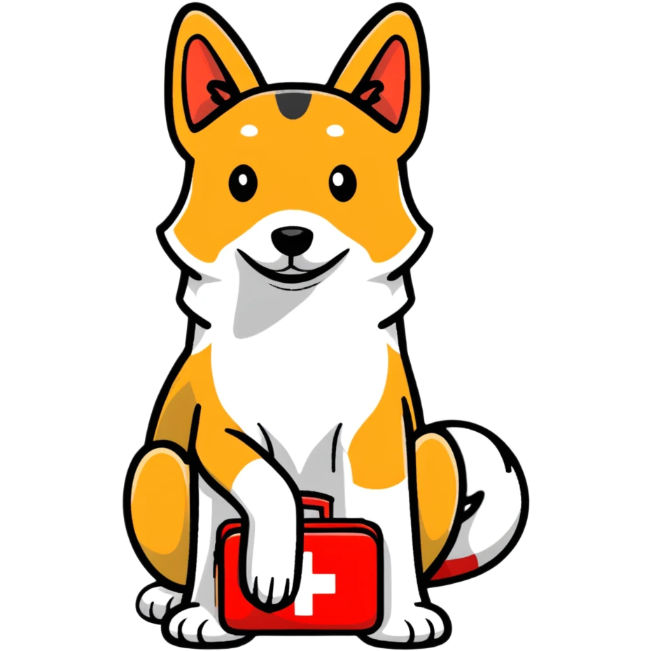 rescue dog with first aid kit emoji