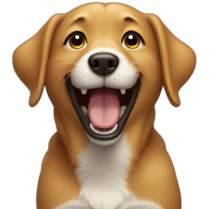 dog laughing emoji