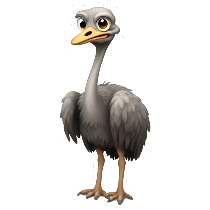 Ostrich standing emoji