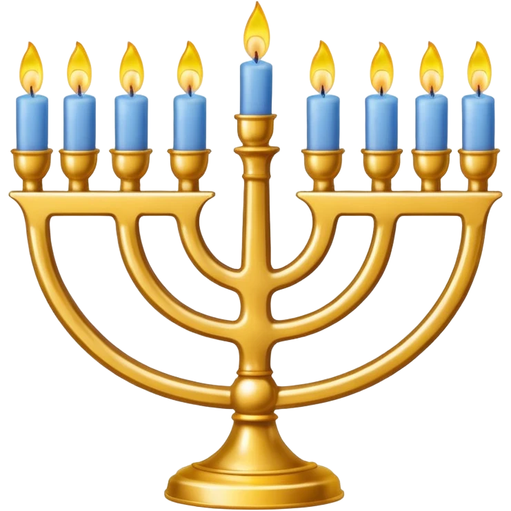 Menorah of 7 candles emoji