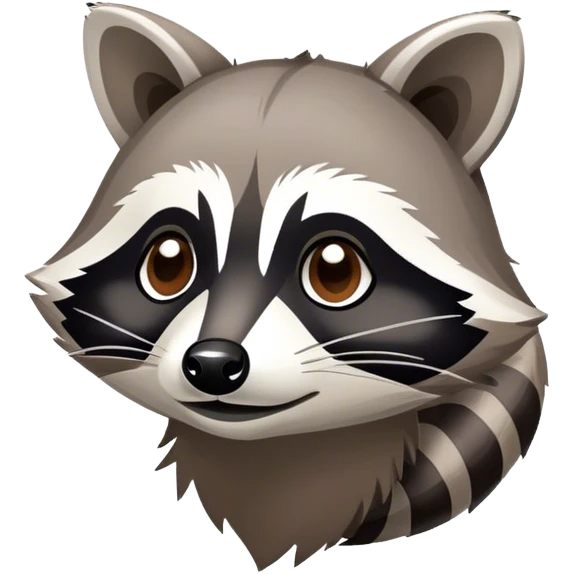 Raccoon in a minimalist sketch style emoji