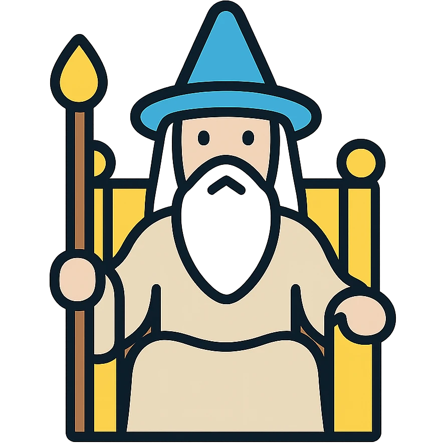 White Council Lord of the Rings, minimal and iconic emoji