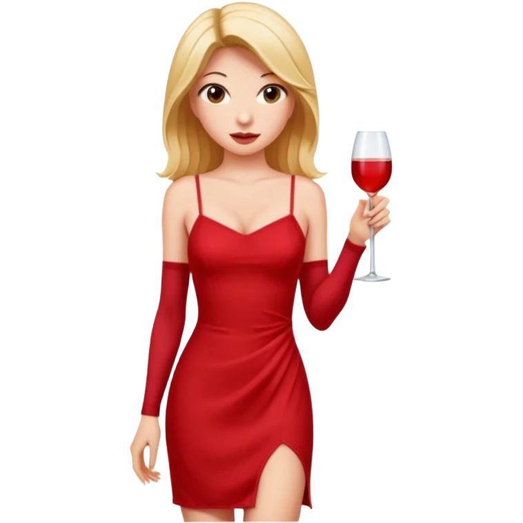 Rosé in short sexy red dress emoji