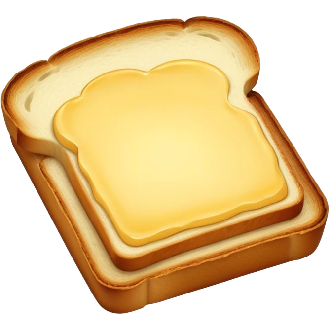 Cinematic warm toasted bread, golden-brown edges, butter melting into the surface, slightly crispy texture, simple and comforting, warm glowing background, inviting and homely. emoji