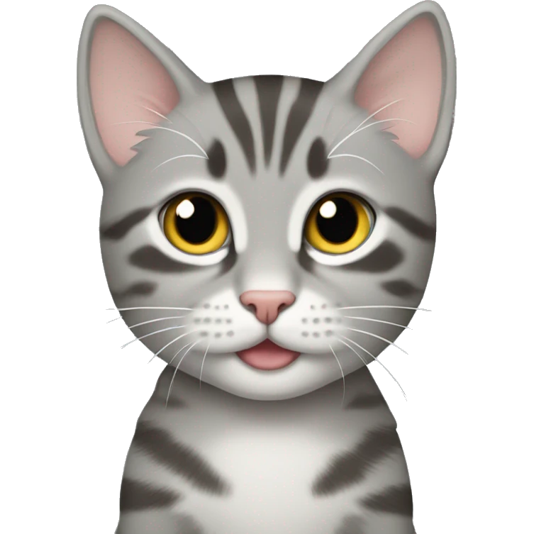 Gray tabby kitten emoji