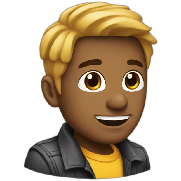 Chico con coleta emoji