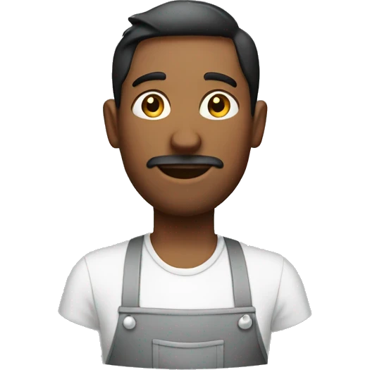 A guy wearing apron emoji