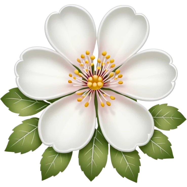 white sakura with a stitched border emoji
