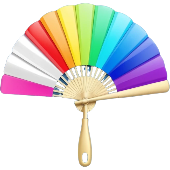 3D fan colour swatch emoji