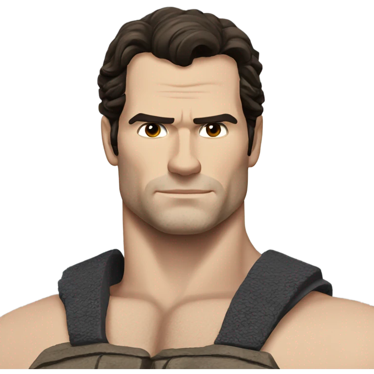 Henry Cavill showcasing his strong build and natural details emoji