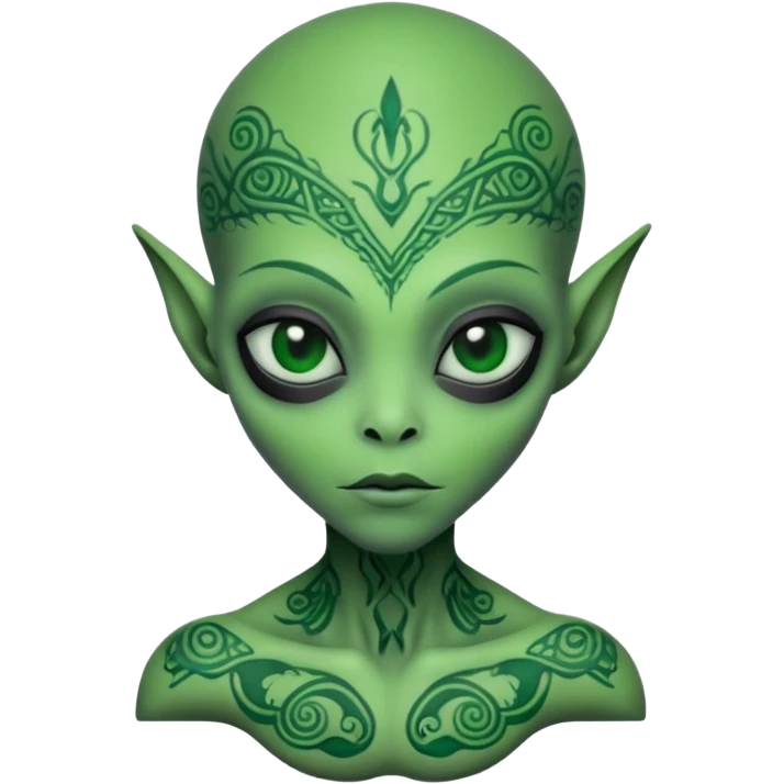 alien with tattoo emoji