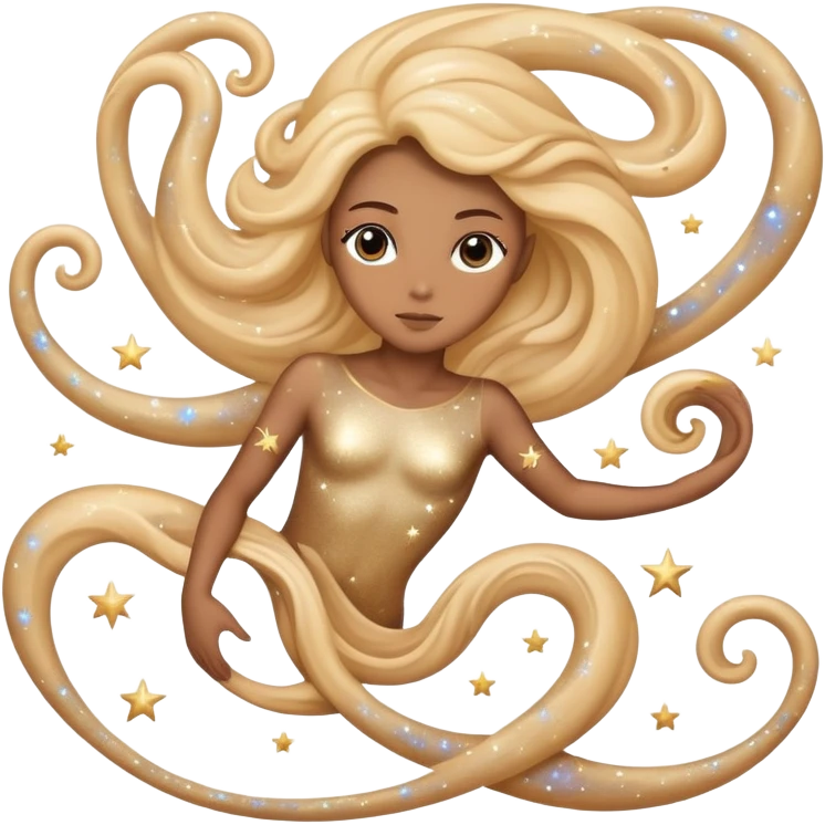 mysterious cosmic being with starry body and galaxy swirls emoji
