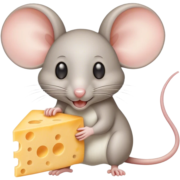 Mouse wity a price of cheese emoji