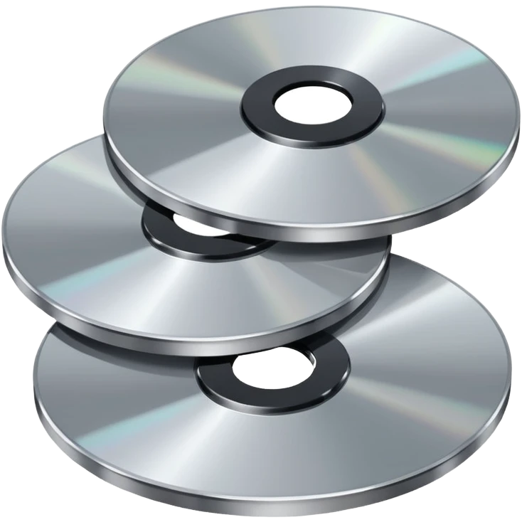 two metal computer disks emoji