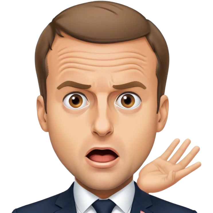Emmanuel Macron is a pannic emoji