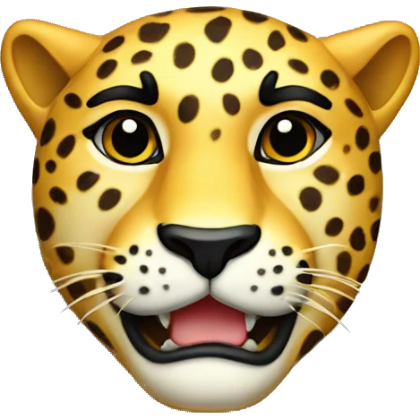 Leopard face badge emoji