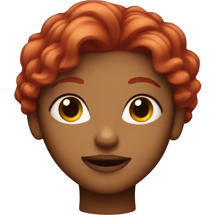 Blushing girl red hair  emoji