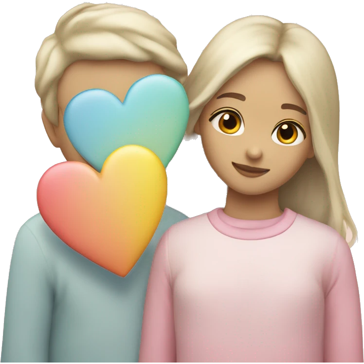 Two-hearts-coloured-light-pastel-shade emoji