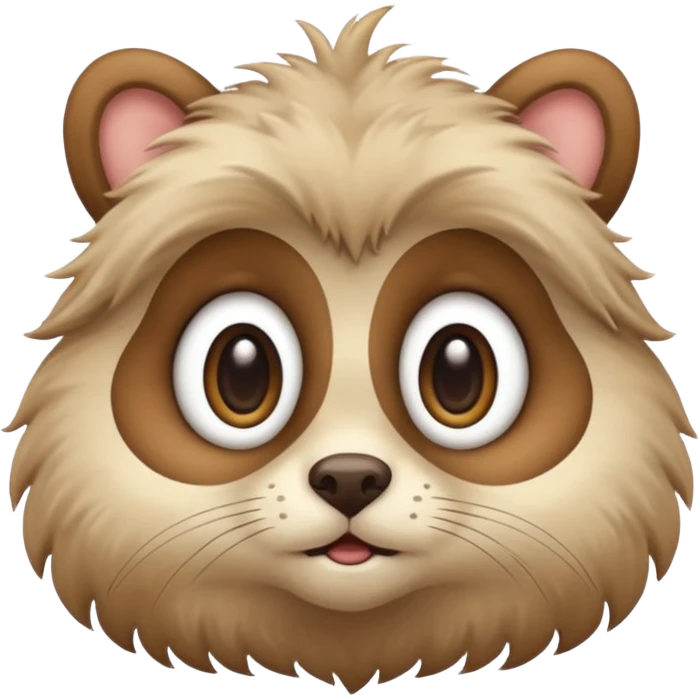 yuvarlak gözlüklü hayvan emoji