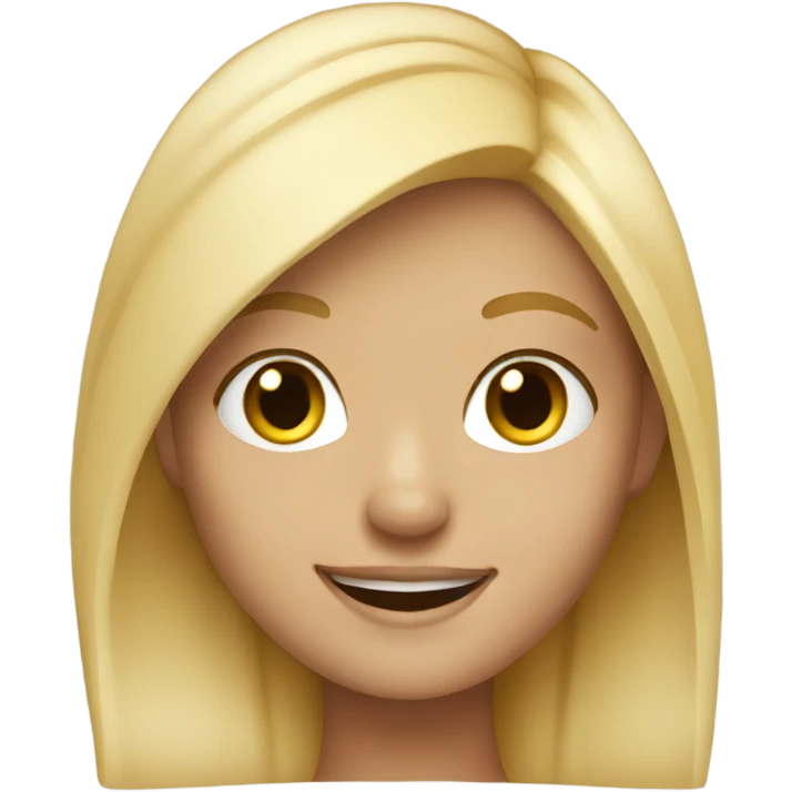 smiling girl with blonde hair emoji