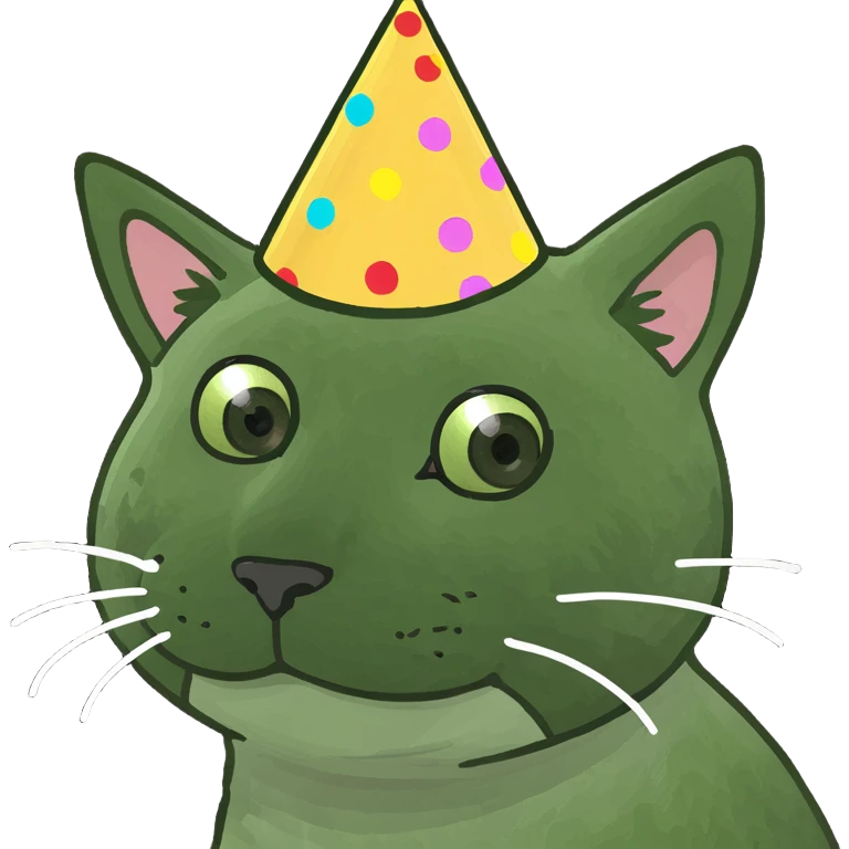Birthday cat emoji