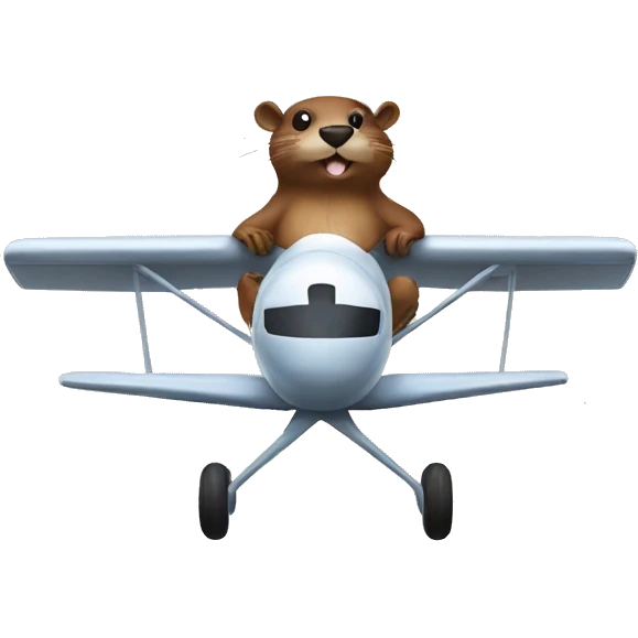 Beaver in plane emoji