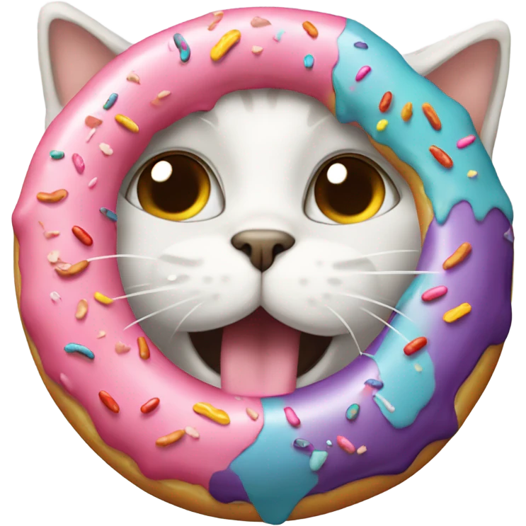 A cat with a donut emoji