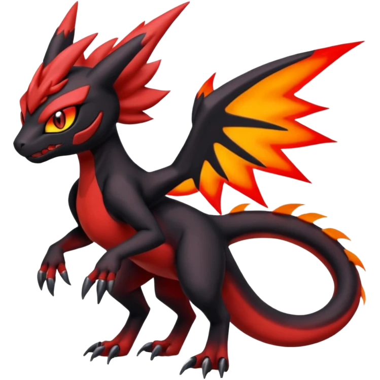 Colorful Cool Badass  Meloetta-Litten-Salandit-Guilmon-Darkrai-Pokémon-Fakémon-fusion-hybrid-creature emoji