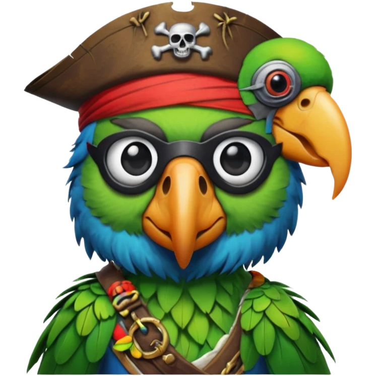 pirate and parrot emoji