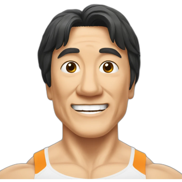 Jackie chan working out emoji
