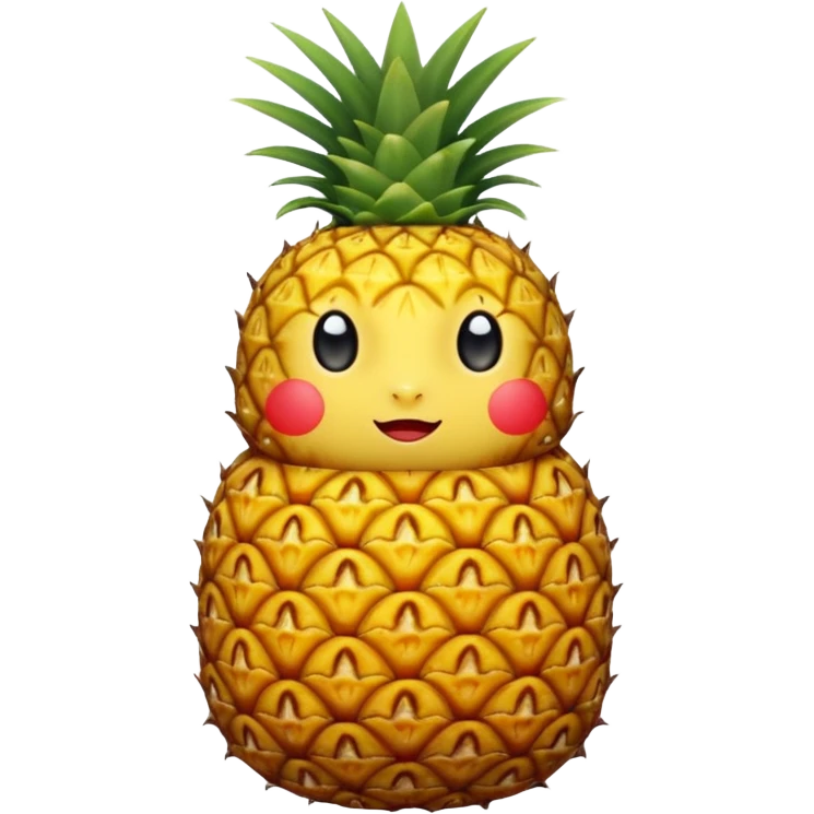 Pineapple with red dress emoji