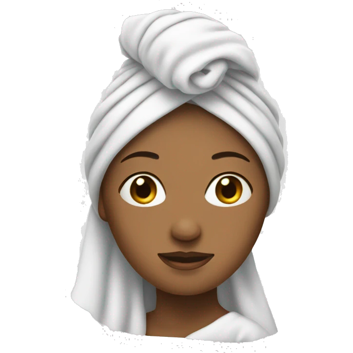 woman with towel on her head emoji