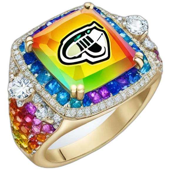 Jonathan Toews as rainbow diamond ring emoji