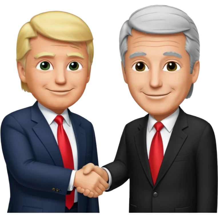 Trum and jeffery epstine shaking hands emoji