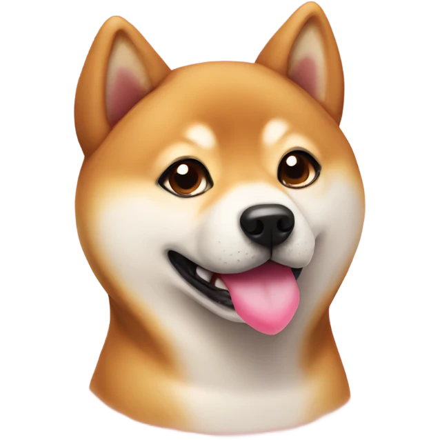 Dog Shiba Inu with heart eyes emoji