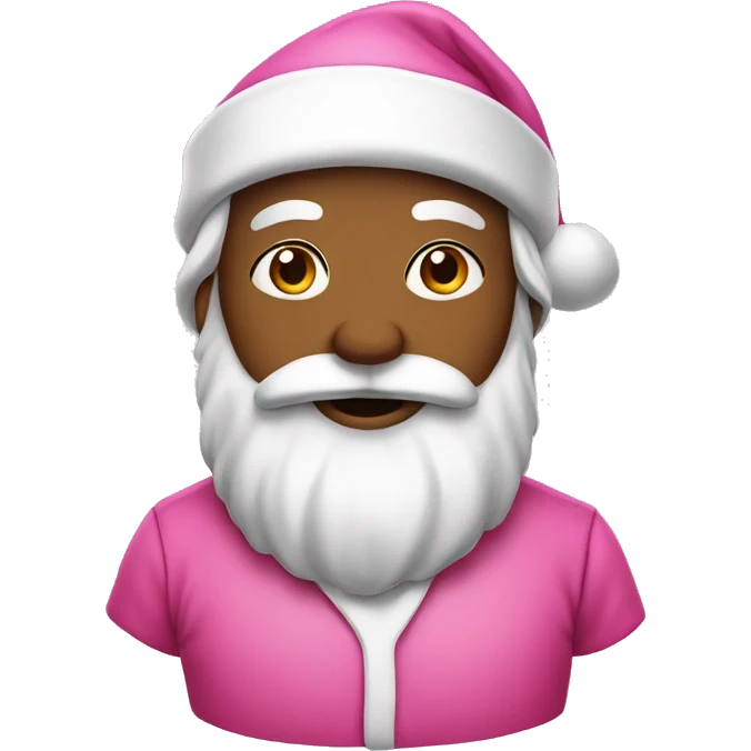 santa clause wearing pink clothes  emoji