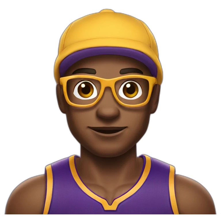 spider-man wearing lakers jersey emoji