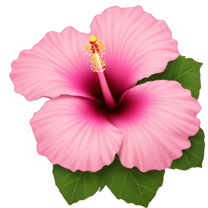 pink hibiscus emoji