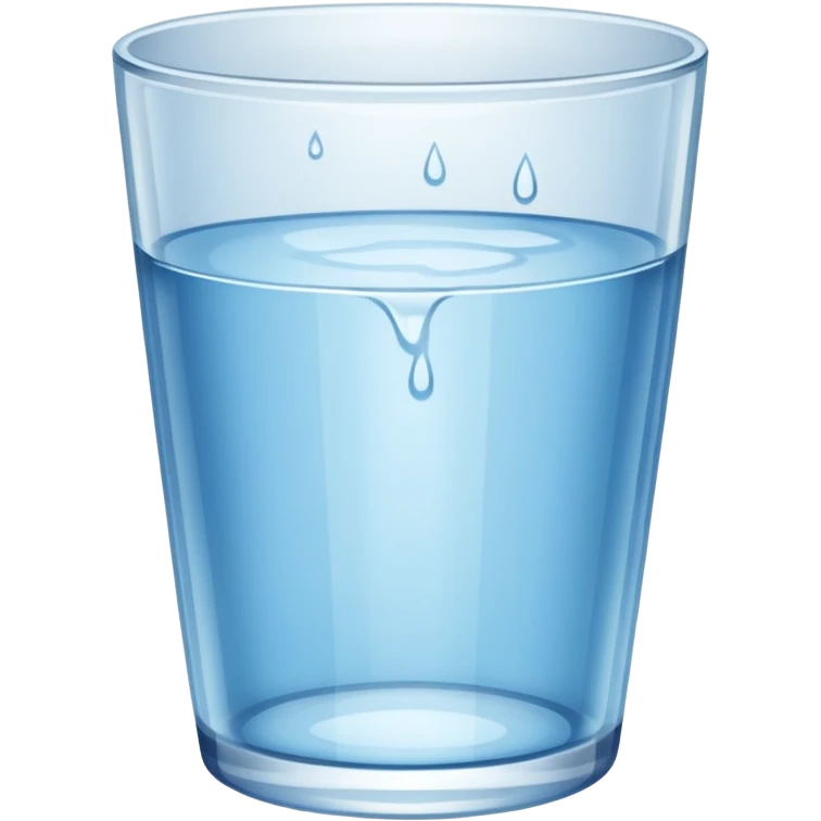 Glass cup filled with water emoji