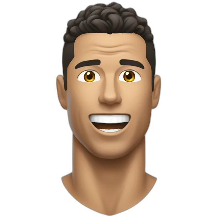 Ronaldo haciendo el siu emoji