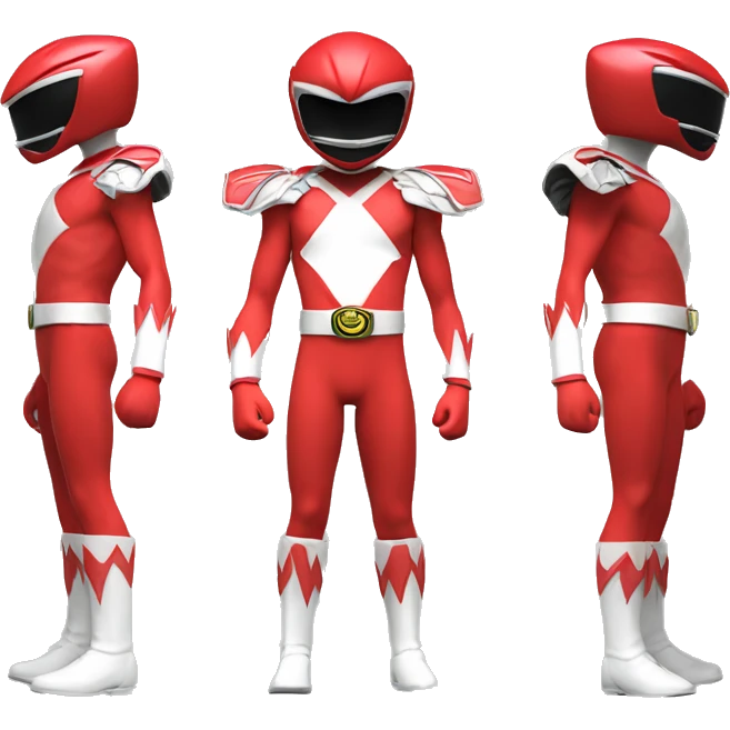 Power ranger full body,Red anger,helment emoji