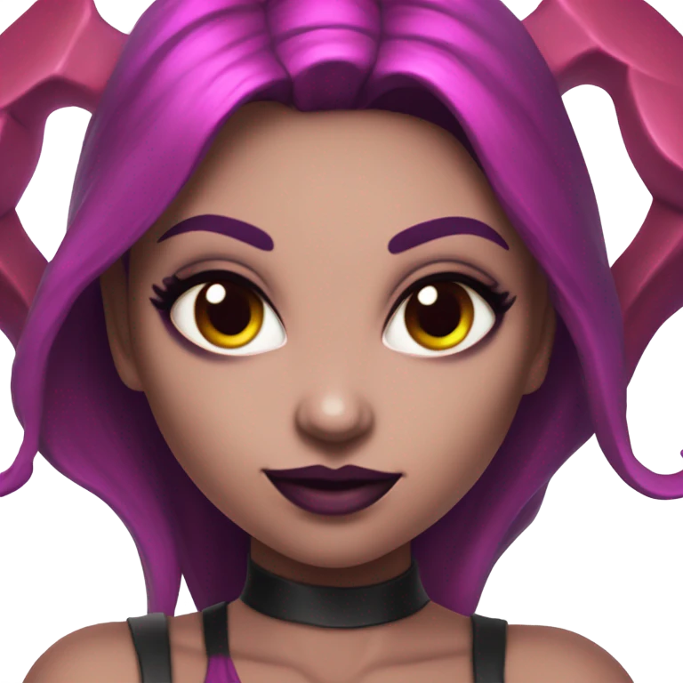Magenta and black sucubus full body  emoji
