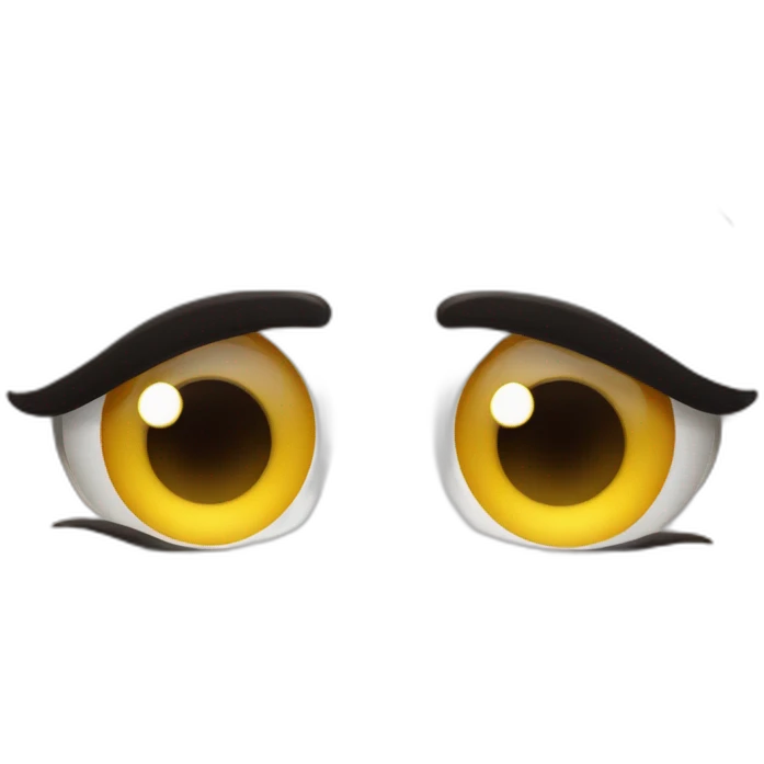 An eye twinkle With perfect eyelash and eyebrow emoji