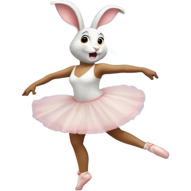 a bunny dancing ballet emoji