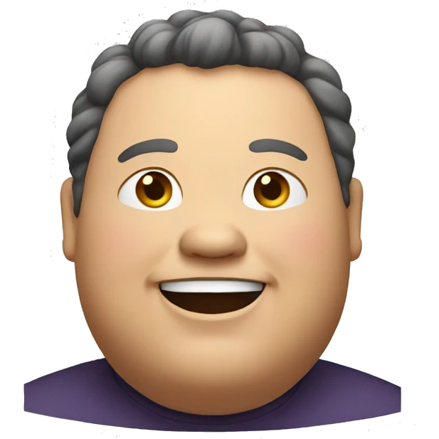 Fat happy man emoji
