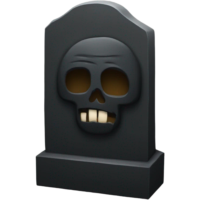 a black grave with the letters RIP emoji