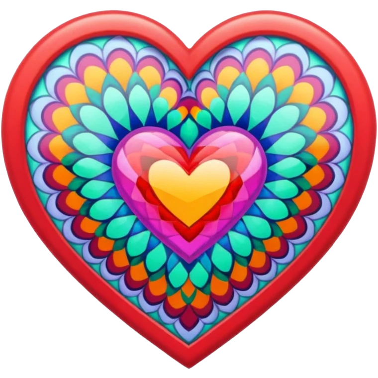 Kaleidoscope heart emoji