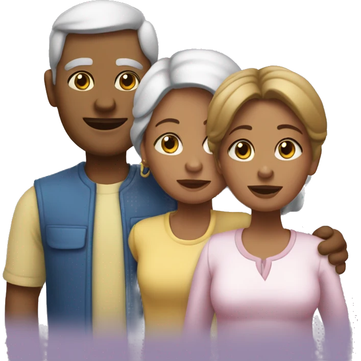 familia papa, mama, 2 hermanas  emoji